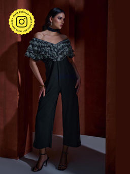 BOHO-CHIC By Sukriti Jain - Metallic Ruffled Jumpsuit