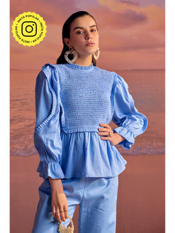 BOHO-CHIC By Sukriti Jain - Blue Cosmos Top