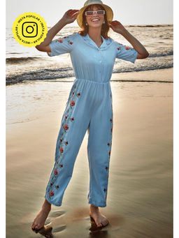 BOHO-CHIC By Sukriti Jain - The Alaya Blue Jumpsuit