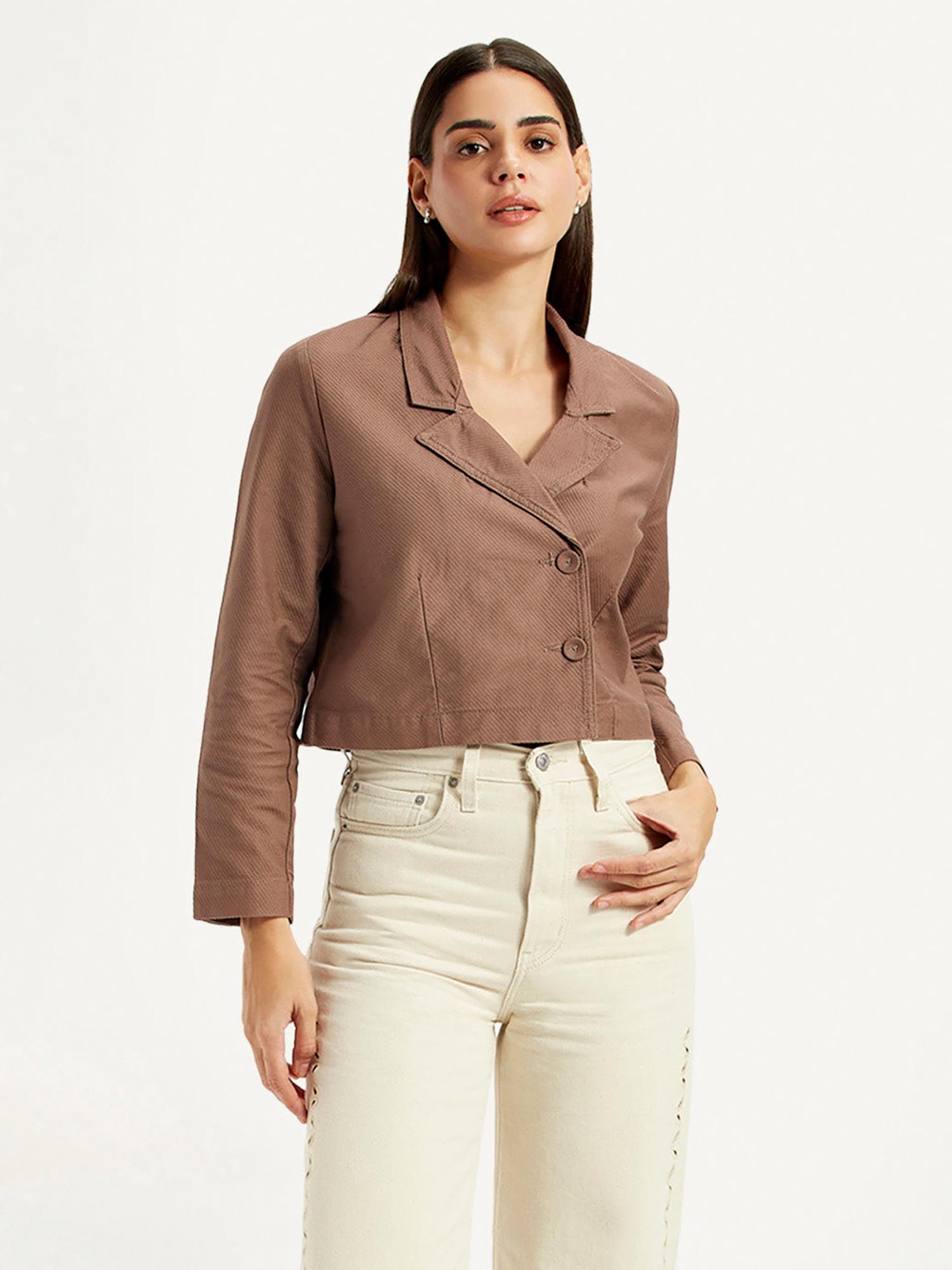 levi's Brown Women's Cropped Jacket-picture-24