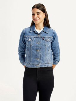 Levi's - Women'S Solid Blue Trucker Jacket