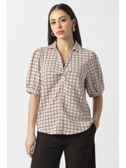 Van Heusen - Women Beige Print Formal Top