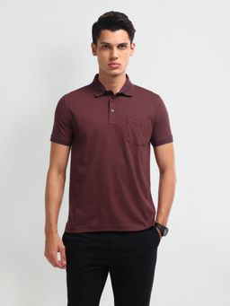 Arrow - Geometric Print Cotton Polo T-Shirt