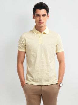 Arrow - Geometric Print Cotton Polo T-Shirt