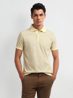 Arrow - Geometric Print Cotton Polo T-Shirt