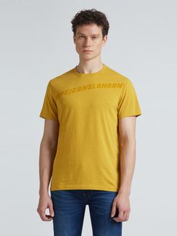 Pepe Jeans - Mustard Typography Short Sleeve T-Shirt