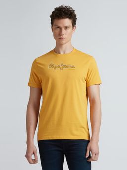 Pepe Jeans - Yellow Solid Short Sleeve T-Shirt