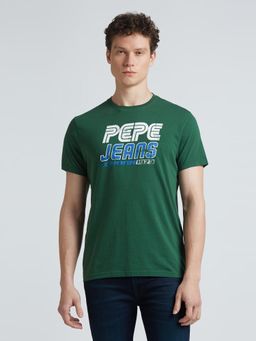 Pepe Jeans - Green Graphic Print Short Sleeve T-Shirt