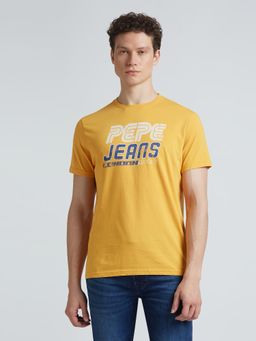 Pepe Jeans - Yellow Graphic Print Short Sleeve T-Shirt