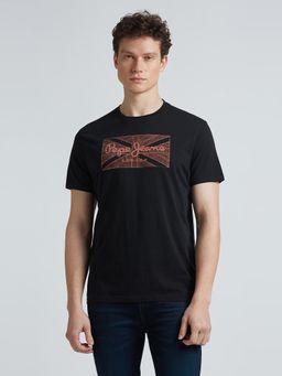 Pepe Jeans - Black Print Short Sleeve T-Shirt