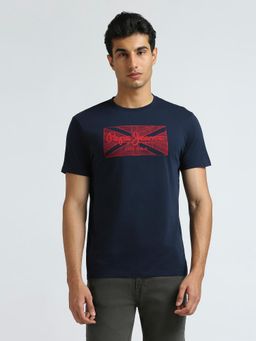 Pepe Jeans - Navy Print Short Sleeve T-Shirt