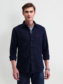 U.S. Polo Assn. Denim Co. - Mens Navy Blue Solid Shirt