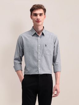 U.S. POLO ASSN. - Mens Grey Stripes Shirt