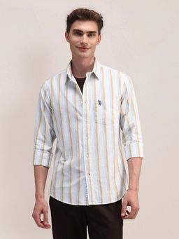U.S. POLO ASSN. - Mens Multi-Color Stripes Shirt