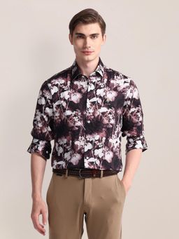 U.S. POLO ASSN. - Floral Wine Full Sleeves Collar Neck Shirt