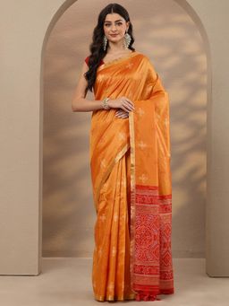 Libas - Ethnic Motifs Silk Blend Saree with Unstitched Blouse