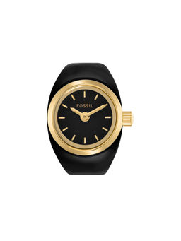 Fossil - Black Quartz Analog Watch Ring (Es5413) (S)
