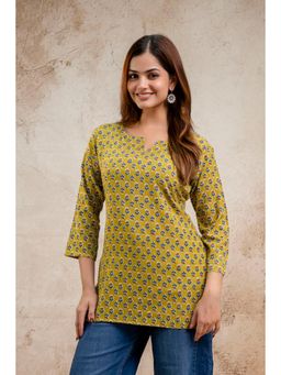 Surhi - Green Floral Round Neck Tunic