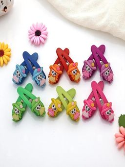 Accessher - Cute Cartoon Hair Clips Mini Tic Tac Metal Side Pins Set (Pack of 6)