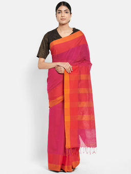 Fabindia - Cotton Solid Women Sari without Blouse