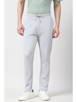 Peter England - Men Grey Solid Casual Trackpant
