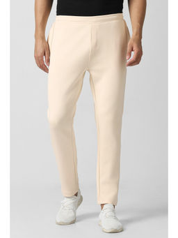 Van Heusen - Men Cream Solid Casual Trackpant