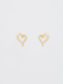Pomelo - Heart Stud Earrings - Gold