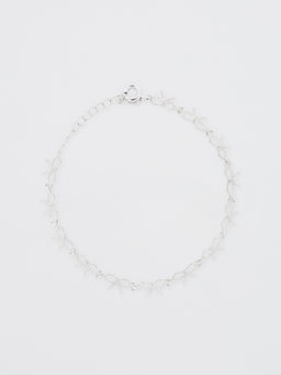 Pomelo - Bow Chain Bracelet - Metallic Silver