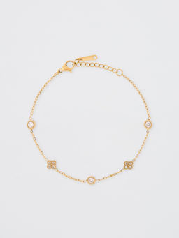 Pomelo - Crystal Chain Bracelet - White