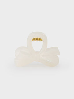 Pomelo - Bow Hair Claw Clip - White