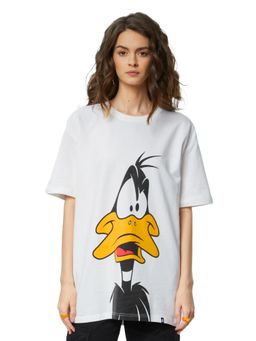 The Souled Store - Looney Tunes Daffy Duck Cotton Boyfriend T-Shirt for Women