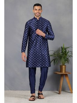 Eleven Brothers - Neela Silk & Foil Mirror Kurta Set (Set of 2)