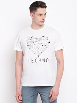 THREADCURRY - Techno Love Creative Graphic Printed T-shirt For Men