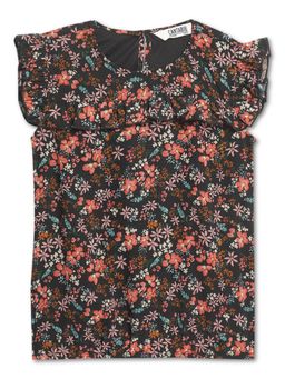 Cantabil - Girls Black Printed Casual Top