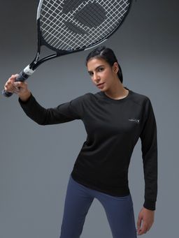 Technosport - Black Printed Slim Fit Sweatshirt