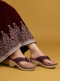 JODYHUB - Heels Maroon Sandals