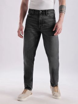 Calvin Klein - Light-Wash Tapered Fit Mid Rise Charcoal Jeans