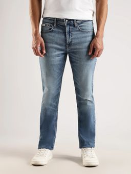 Calvin Klein - Mid-Wash Slim Fit Mid Rise Blue Jeans
