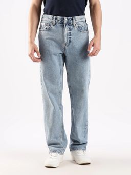 Calvin Klein - Light-Wash Regular Fit Mid Rise Blue Jeans