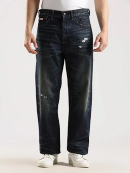 Calvin Klein - Mid-Wash Regular Fit Mid Rise Navy Blue Jeans
