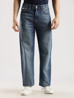 Calvin Klein - Mid-Wash Regular Fit Mid Rise Blue Jeans
