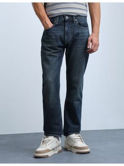 Flying Machine - Men Mid Rise Straight Fit Blue Jeans