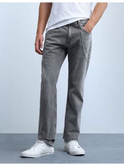 Flying Machine - Men Mid Rise Straight Fit Grey Jeans