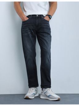 Flying Machine - Men Freddie Slim Fit Whiskered Blue Jeans