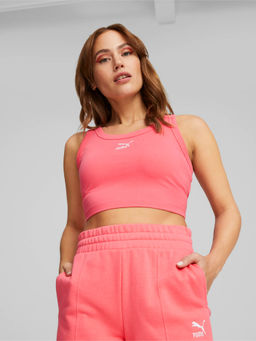 Puma - Classics Crop Womens Pink T-Shirt