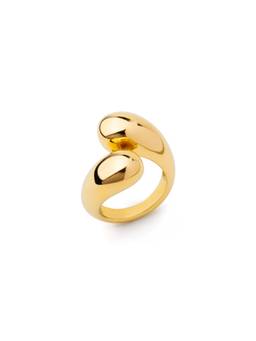 Veli Jewels - Freya Golden Statement Cuff Ring 18K Gold Plated