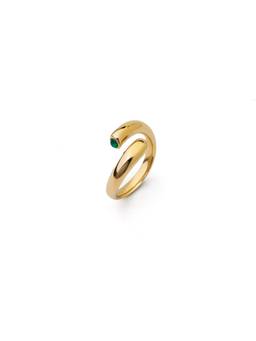 Veli Jewels - Staple Polished Gold Band 18K Gold Plated