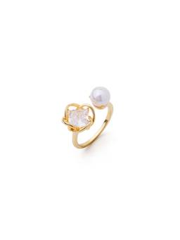 Veli Jewels - Shimmer Pearl Ring 18K Gold Plated
