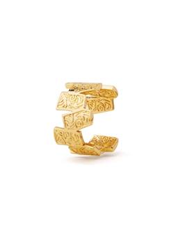 Veli Jewels - Gold Rush Radiant Band Ring 18K Gold Plated