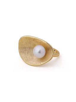 Veli Jewels - Pearl Shell Ring 18K Gold Plated